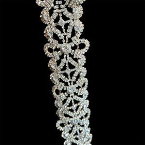 Elegant Floral Crystal Sash For Dresses Gowns Accessory